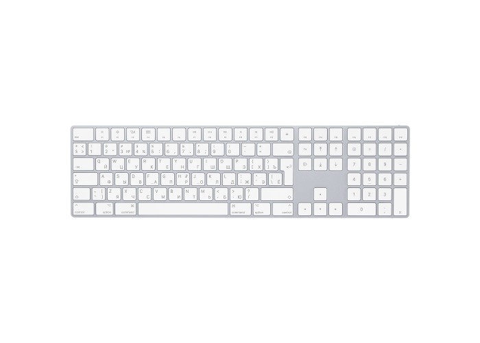 Клавиатура Apple Magic Keyboard с цифровой панелью (MQ052RS/A), серебристый цвет