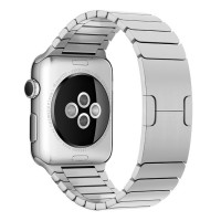 Браслет блочный из нержавеющей стали для Apple Watch 42/44 мм, серебристый цвет