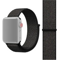 Ремешок из нейлона с застёжкой-липучкой для Apple Watch 42/44 мм, чёрный цвет