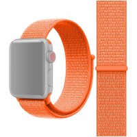 Ремешок из нейлона с застёжкой-липучкой для Apple Watch 42/44 мм, оранжевый цвет