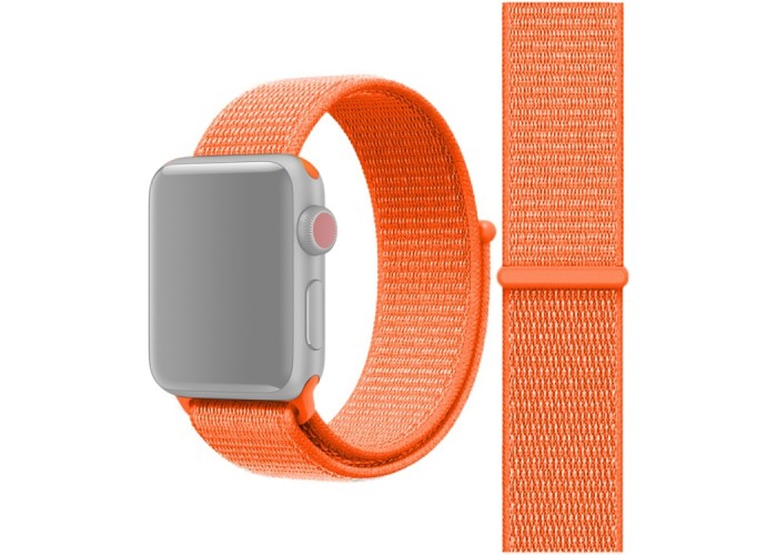 Ремешок из нейлона с застёжкой-липучкой для Apple Watch 38/40 мм, оранжевый цвет