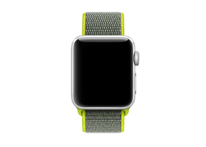 Ремешок из нейлона с застёжкой-липучкой для Apple Watch 42/44 мм, салатовый цвет
