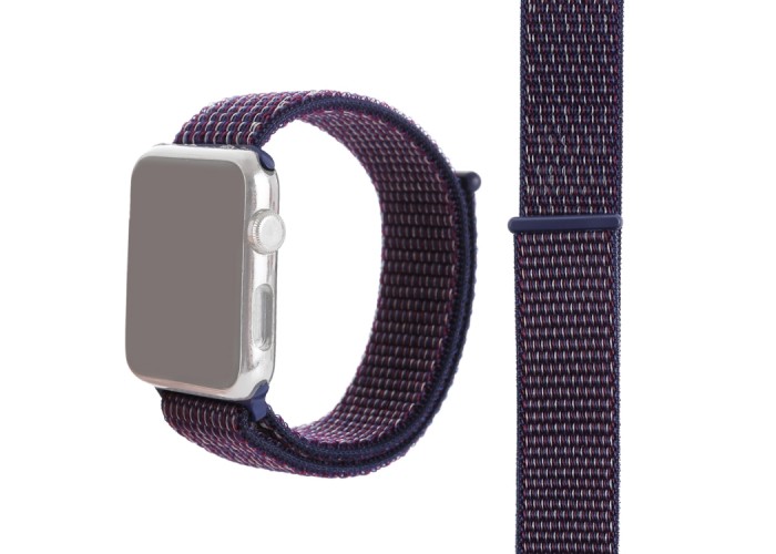 Ремешок из нейлона с застёжкой-липучкой для Apple Watch 42/44 мм, фиолетовый цвет