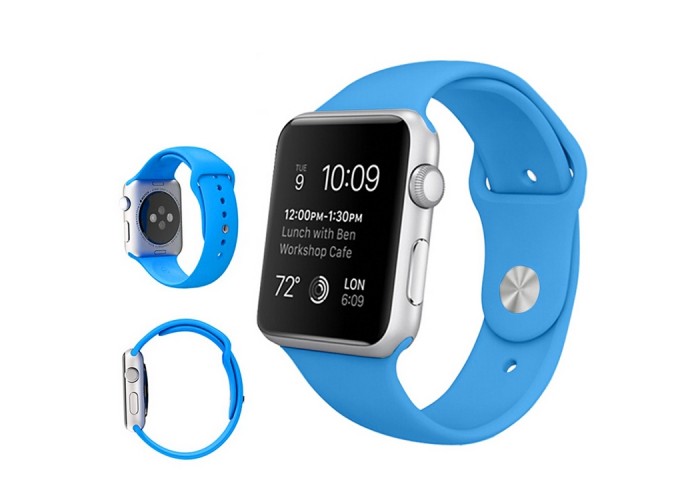 Ремешок спортивный для Apple Watch 42/44 мм, синий цвет