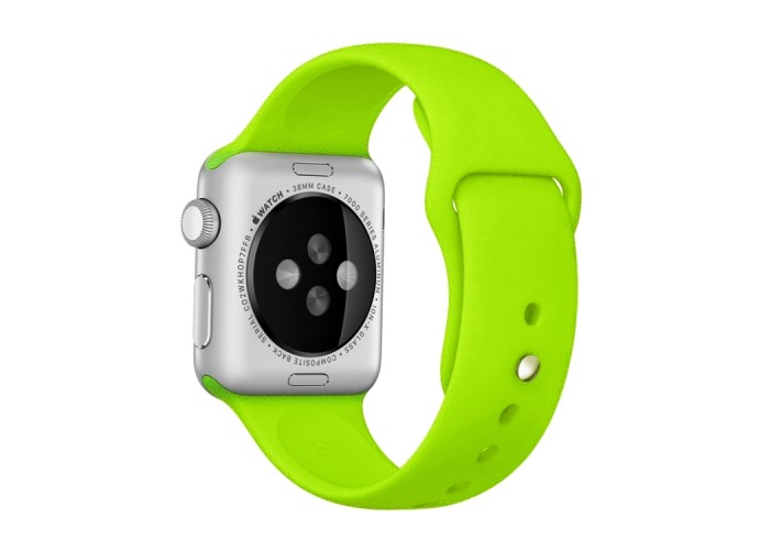 Ремешок спортивный для Apple Watch 42/44 мм, салатовый цвет