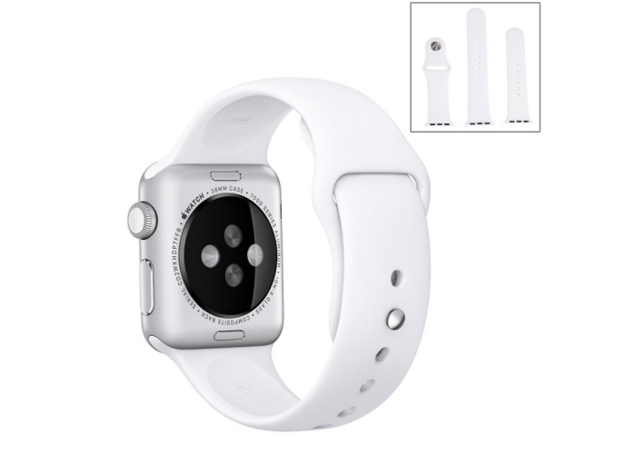 Ремешок спортивный для Apple Watch 38/40 мм, белый цвет