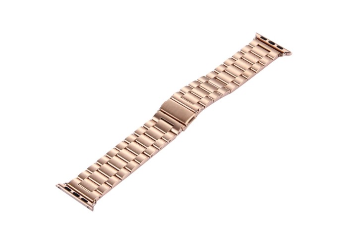 Браслет из нержавеющей стали для Apple Watch 42/44 мм, цвет розовое золото