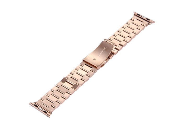 Браслет из нержавеющей стали для Apple Watch 42/44 мм, цвет розовое золото