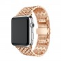 Браслет из нержавеющей стали рельефный для Apple Watch 38/40 мм, цвет розовое золото