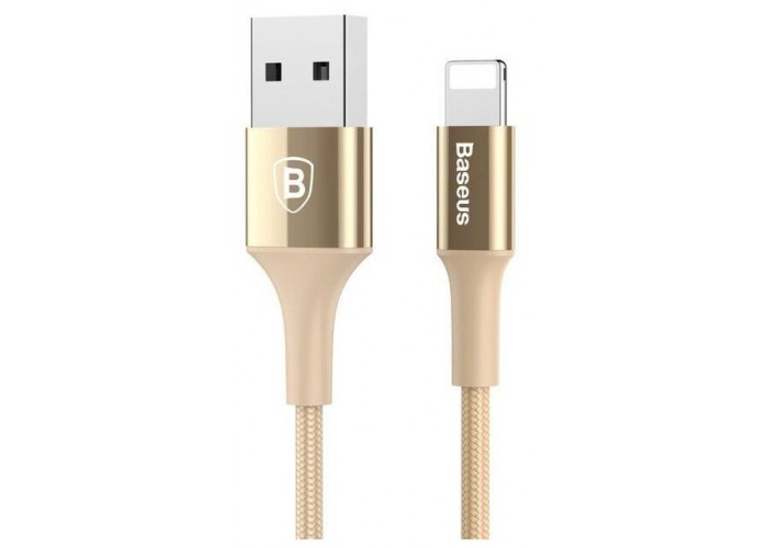 Кабель Baseus Shining Cable With Jet Metal USB - Lightning, золотистый цвет