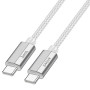 Кабель Hoco U134 USB-C/USB-C 240W (1,8 м), серый цвет