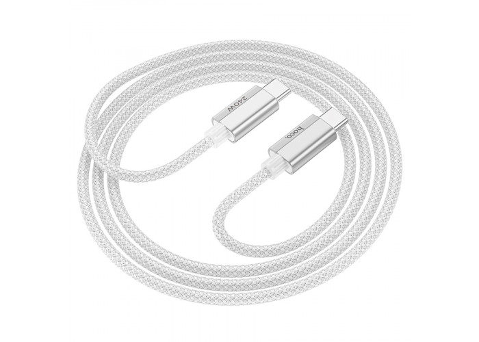 Кабель Hoco U134 USB-C/USB-C 240W (1,8 м), серый цвет