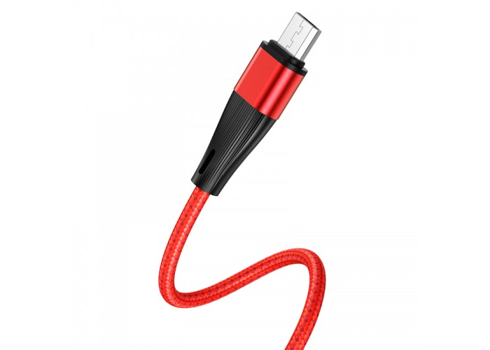 Кабель Hoco X57 USB-A/MicroUSB 2.4A (1 м), красный цвет