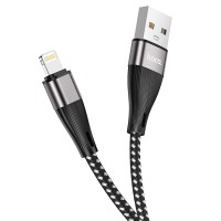 Кабель Hoco X57 USB-A/Lightning 2.4A (1 м), чёрный цвет