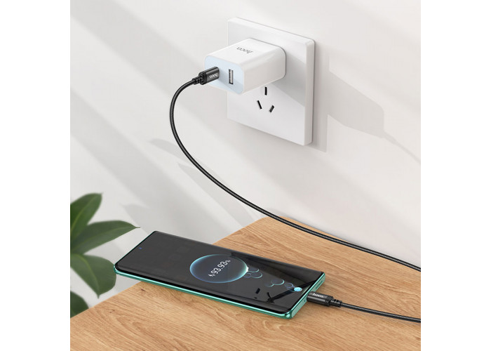 Кабель Hoco X89 USB-C/USB-C 60W (1 м), чёрный цвет