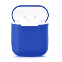 Чехол силиконовый для AirPods 1/2, синий цвет