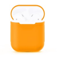 Чехол силиконовый для AirPods 1/2, оранжевый цвет