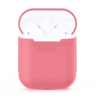 Чехол силиконовый для AirPods 1/2, розовый цвет