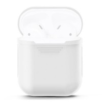 Чехол силиконовый для AirPods 1/2, белый цвет