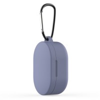 Чехол силиконовый с карабином для Redmi AirDots и Xiaomi AirDots Youth Edition, синий цвет