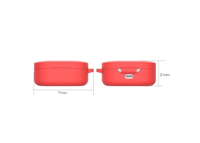Чехол силиконовый для Redmi AirDots и Xiaomi AirDots Youth Edition, красный цвет