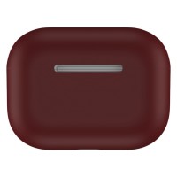 Чехол силиконовый для AirPods Pro, тёмно-бордовый цвет