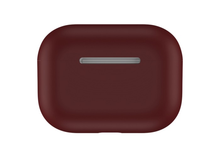Чехол силиконовый для AirPods Pro, тёмно-бордовый цвет