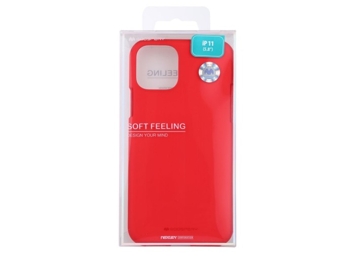 Чехол Mercury Goospery Soft Feeling для iPhone 11 Pro Max, красный цвет