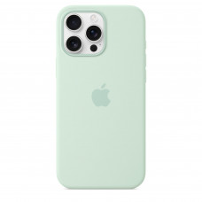 Чехол силиконовый Apple Silicone Case with MagSafe для iPhone 16 Pro Max, цвет аквамарин
