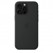 Чехол силиконовый Apple Silicone Case with MagSafe для iPhone 16 Pro Max, чёрный цвет