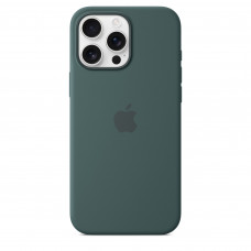 Чехол силиконовый Apple Silicone Case with MagSafe для iPhone 16 Pro Max, цвет «Зелёное озеро»