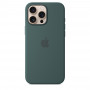 Чехол силиконовый Apple Silicone Case with MagSafe для iPhone 16 Pro Max, цвет «Зелёное озеро»
