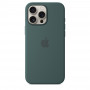Чехол силиконовый Apple Silicone Case with MagSafe для iPhone 16 Pro Max, цвет «Зелёное озеро»