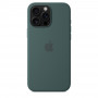 Чехол силиконовый Apple Silicone Case with MagSafe для iPhone 16 Pro Max, цвет «Зелёное озеро»