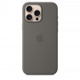 Чехол силиконовый Apple Silicone Case with MagSafe для iPhone 16 Pro Max, цвет «Серый камень»