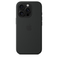Чехол силиконовый Apple Silicone Case with MagSafe для iPhone 16 Pro, чёрный цвет