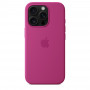 Чехол силиконовый Apple Silicone Case with MagSafe для iPhone 16 Pro, цвет фуксия