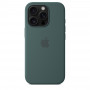Чехол силиконовый Apple Silicone Case with MagSafe для iPhone 16 Pro, цвет «Зелёное озеро»