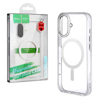 Чехол-накладка MagSafe Hoco Magnetic Case прозрачный для iPhone 16