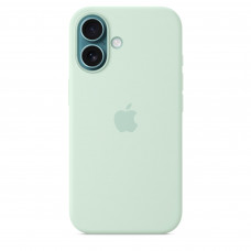 Чехол силиконовый Apple Silicone Case with MagSafe для iPhone 16, цвет аквамарин