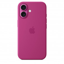 Чехол силиконовый Apple Silicone Case with MagSafe для iPhone 16, цвет фуксия