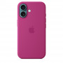 Чехол силиконовый Apple Silicone Case with MagSafe для iPhone 16, цвет фуксия