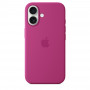 Чехол силиконовый Apple Silicone Case with MagSafe для iPhone 16, цвет фуксия