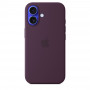 Чехол силиконовый Apple Silicone Case with MagSafe для iPhone 16, сливовый цвет