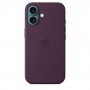 Чехол силиконовый Apple Silicone Case with MagSafe для iPhone 16, сливовый цвет