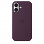 Чехол силиконовый Apple Silicone Case with MagSafe для iPhone 16, сливовый цвет