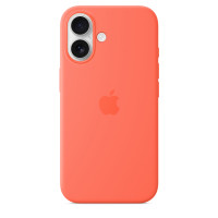 Чехол силиконовый Apple Silicone Case with MagSafe для iPhone 16, мандариновый цвет