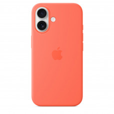 Чехол силиконовый Apple Silicone Case with MagSafe для iPhone 16, мандариновый цвет