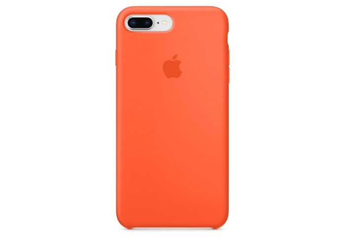 Чехол силиконовый Silicone Case для iPhone 7 Plus/8 Plus, цвет «оранжевый шафран»