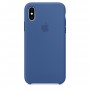 Чехол силиконовый Silicone Case для iPhone XS, цвет «голландский синий»